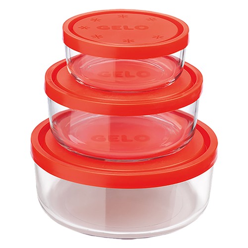 Contenitore tondo vetro - in, set