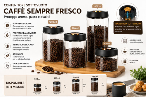 Contenitore sottovuoto caffè - sottovuoto,